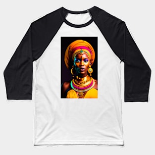 Colorful tribal queen Baseball T-Shirt